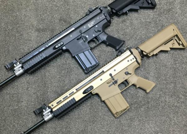 T WE SCAR-H Open Bolt Version M4 stock DE / BK